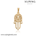 33202 Xuping trendy fake gold jewelry molds for sale special hand shape 18k gold plated pendant